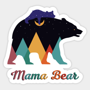 Mama Bear Abstract Geometry Design Sticker